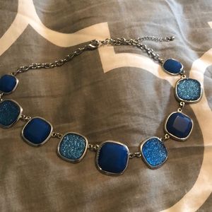 Chunky Blue Sparkle Necklace